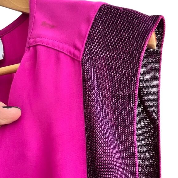 Cabi Sleeveless Pink Top with Textured Trim | Size S - Picture 6 of 14